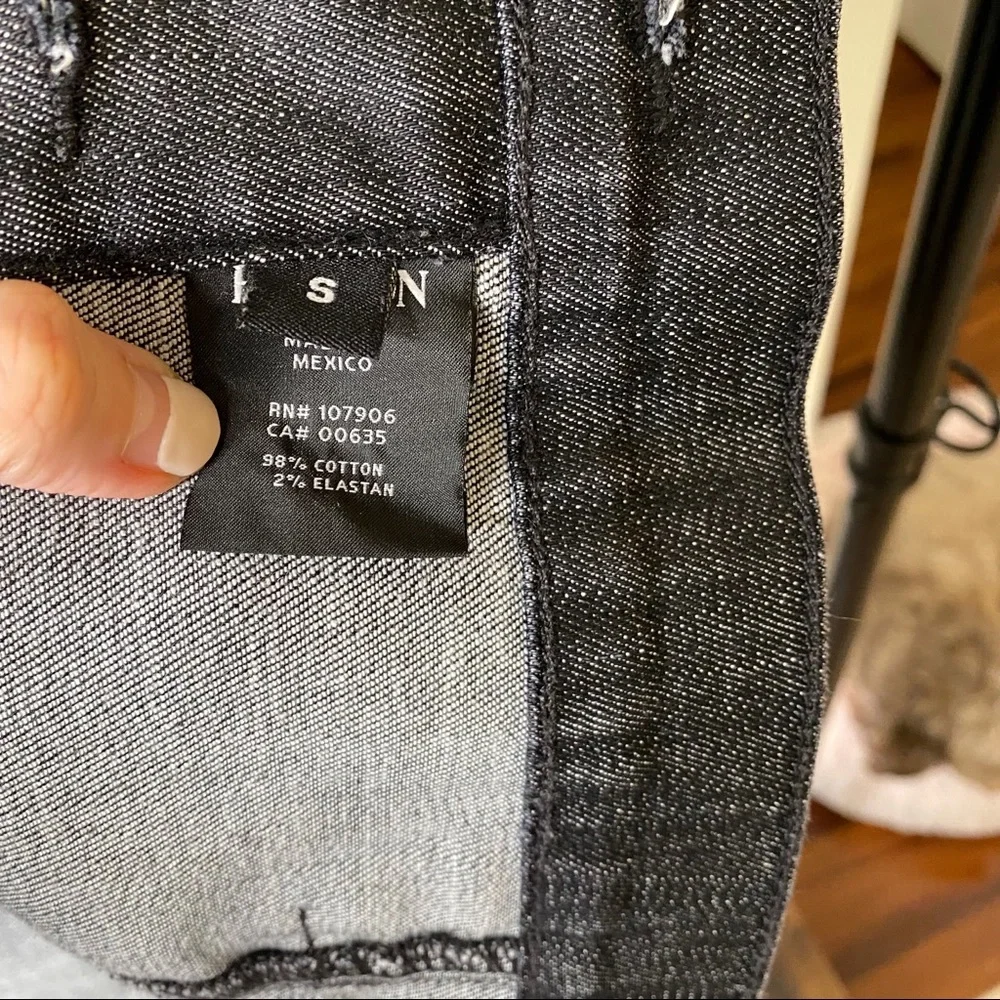 Hudson Jeans Moto Oversized Jacket Grey Black Denim Size Small - Picture 16 of 16